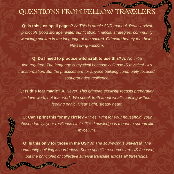 Sacred Resilience Grimoire Economic Collapse Preparation Guide