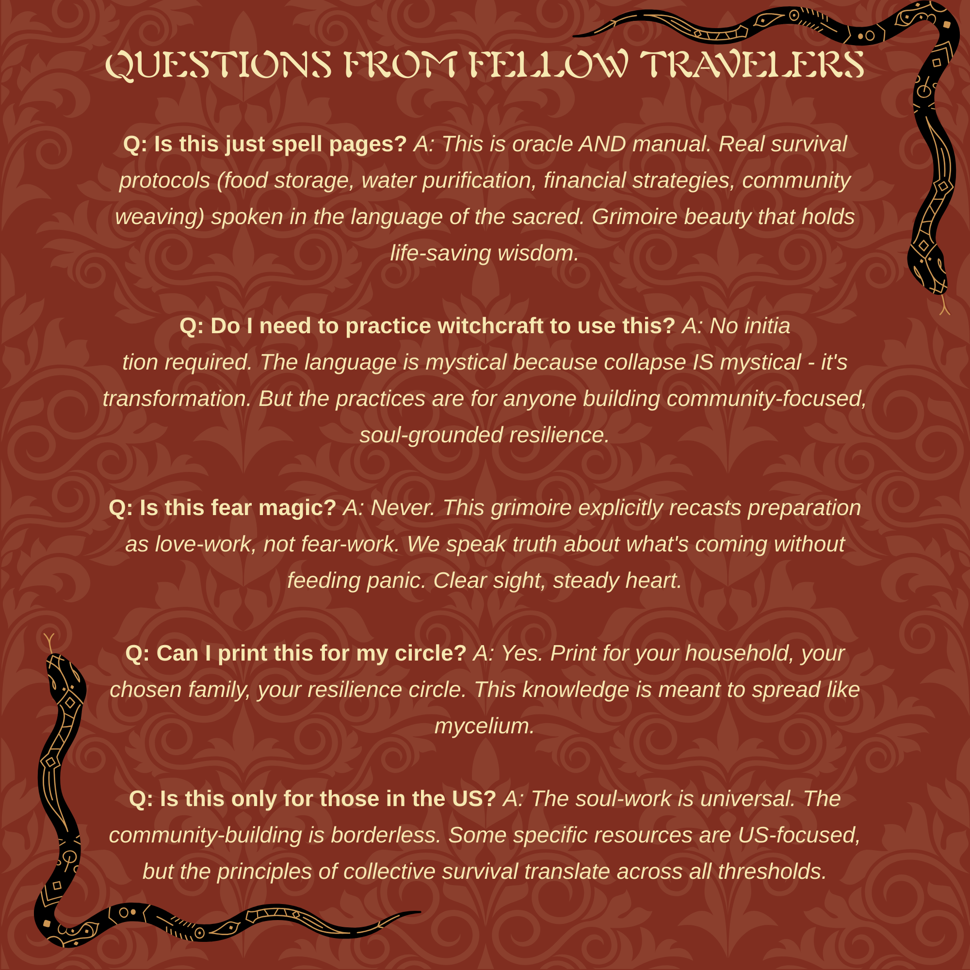 Sacred Resilience Grimoire Economic Collapse Preparation Guide